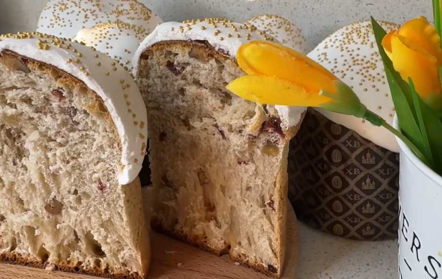 Рецепт: Кулич на пшеничной закваске