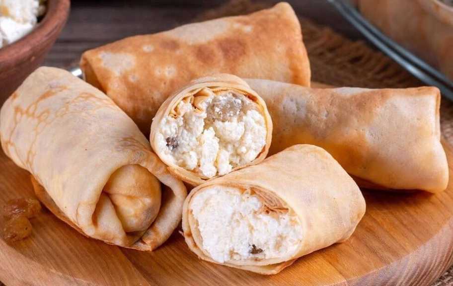 Рецепт: Блины с творогом