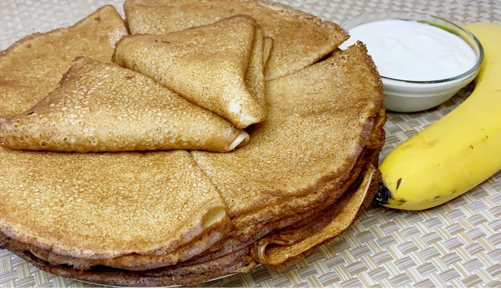 Изображение блюда: Блины с бананом — Eda.Video
