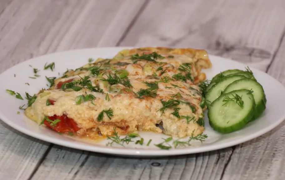 Новый рецепт: Омлет с помидорами на сковороде — Eda.Video