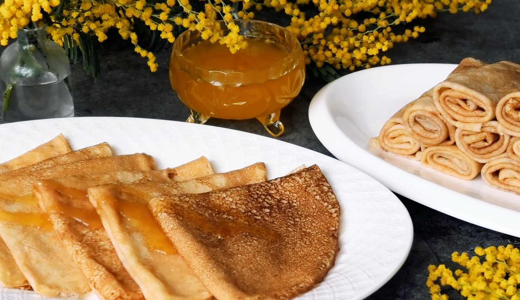 Изображение блюда: Блины на ряженке с кипятком — Eda.Video