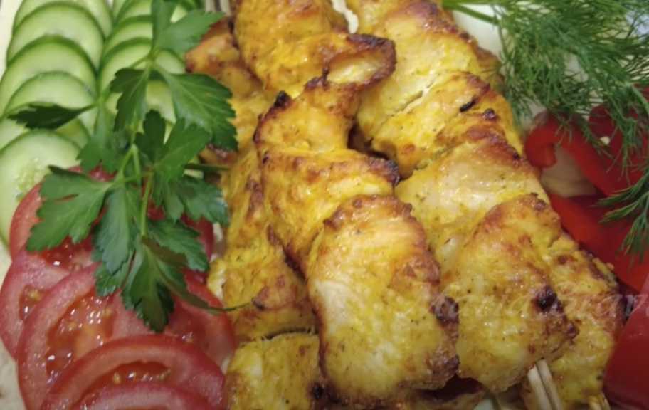 Новый рецепт: Шашлык из курицы в духовке — Eda.Video