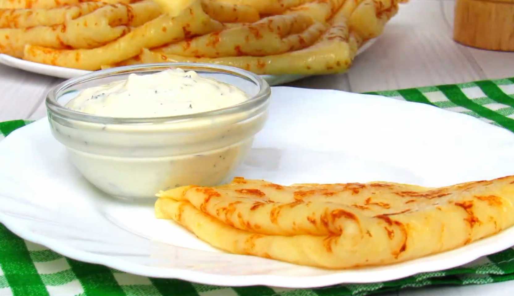 Изображение блюда: Блины с сыром — Eda.Video