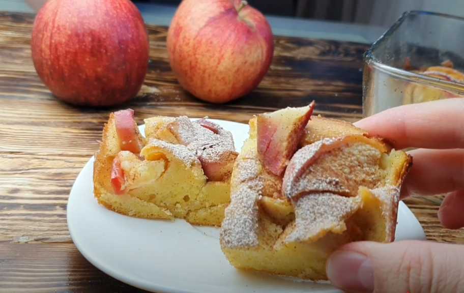 Рецепт: ПП шарлотка на кукурузной муке